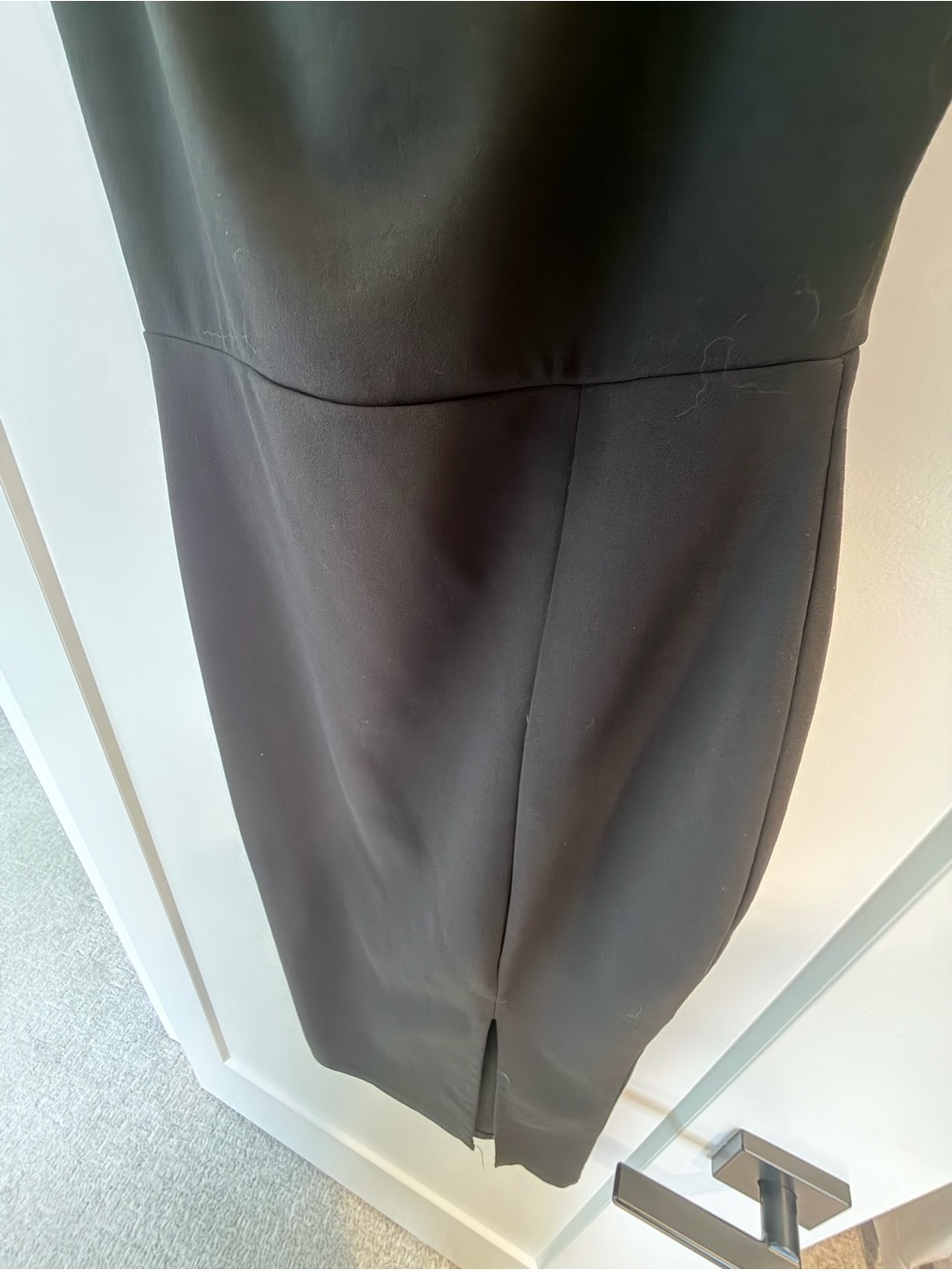 Nasty Gal squaring to go Black Midi Sheath Dress with Front Slit - Picture 5 of 5